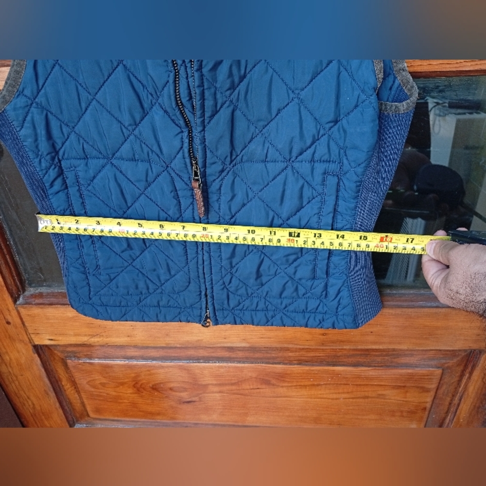 Ralph Lauren Navy Quilted Vest with Tan Accents - Picture 7 of 7